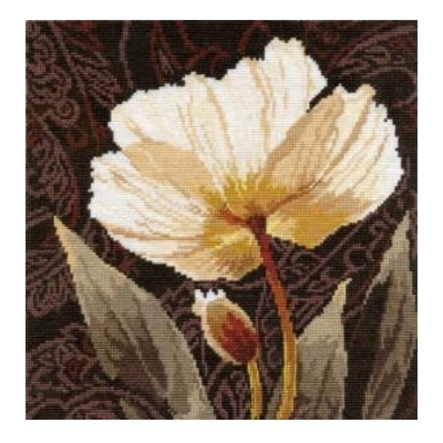 Набор для вышивания 2-17 Белые цветы.Залитый светом (Россия) 25х25 см