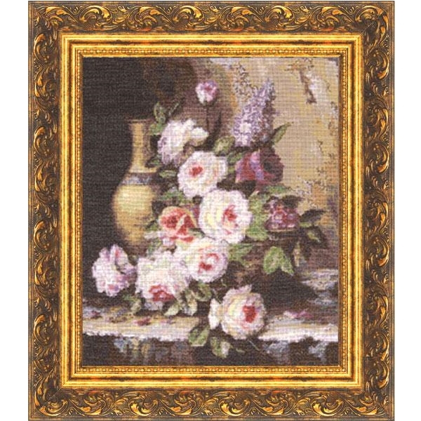 Набор для вышивания ГН-003 Мраморные розы (Россия) 34х30 см