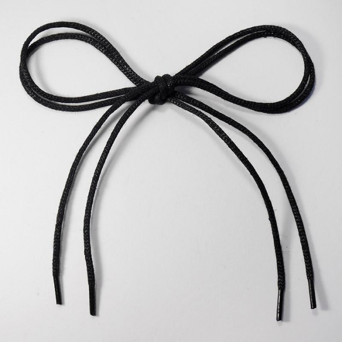 Шнурки арт.068 х/б 3мм 70см черные пара