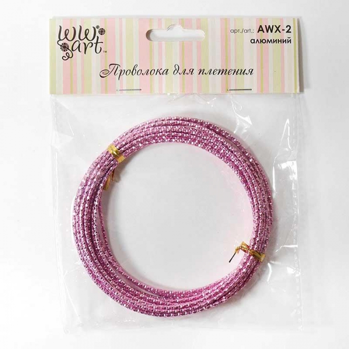 Проволока для плетения AWX-2 d-2мм 5м №13 бл.розовый